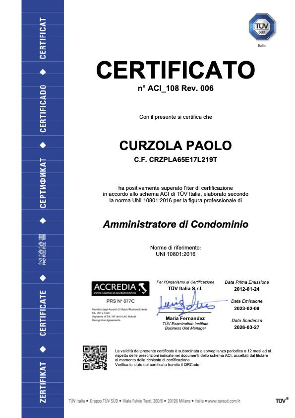 Certificazione TUV